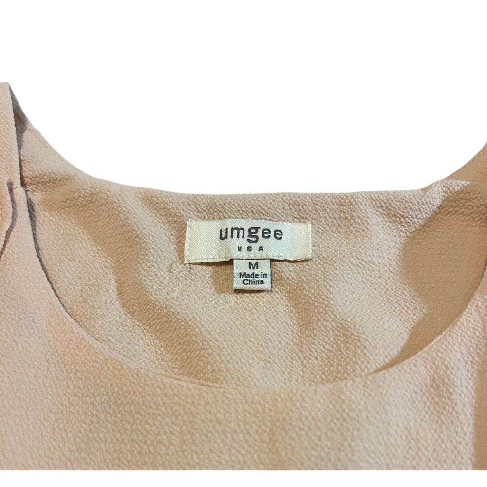 Umgee Cold Shoulder Blouse with Ruffles Bisque Size Medium - Picture 5 of 8